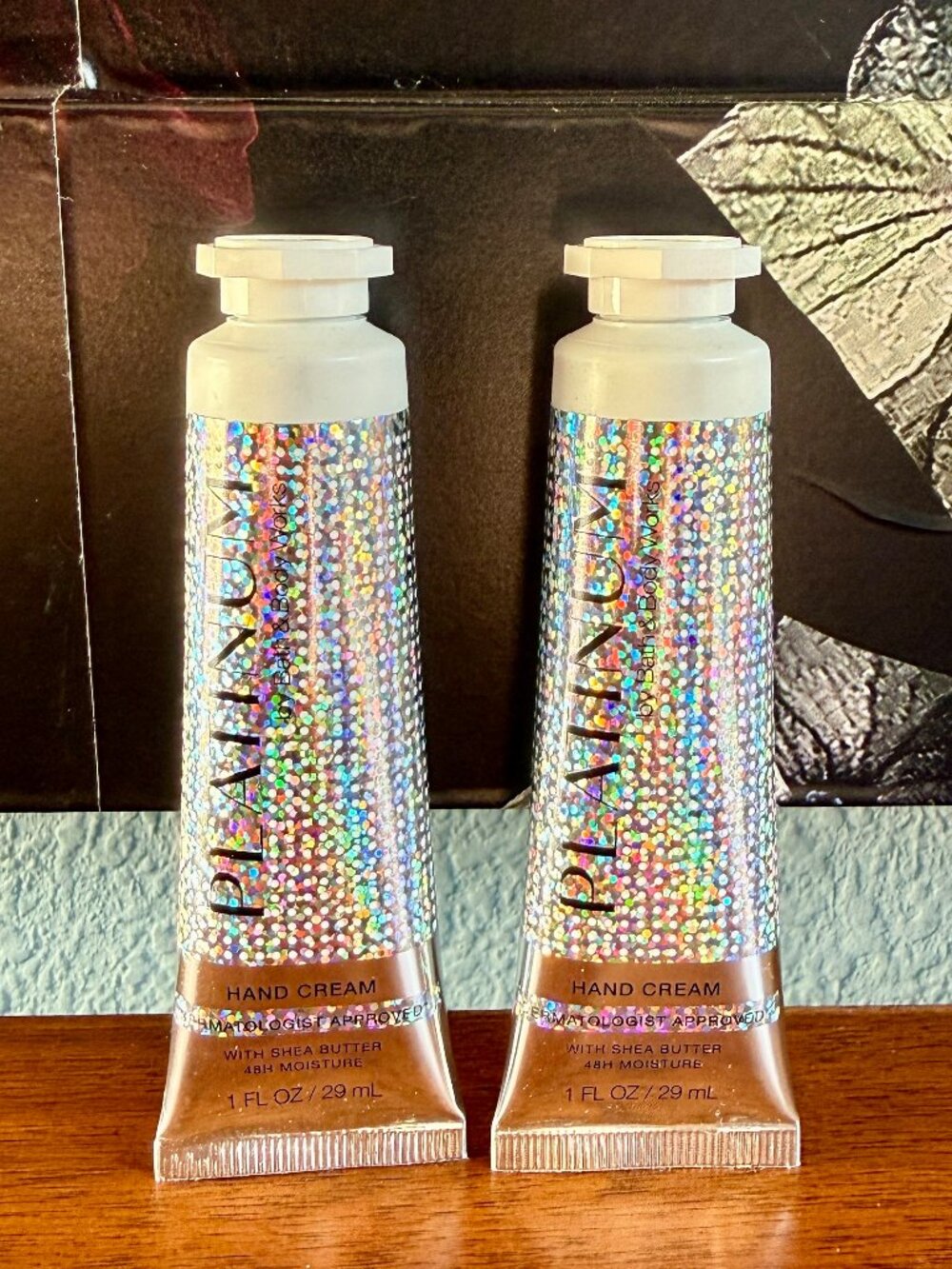NEW 2-Pc PLATINUM Shea Butter Hand Cream 1oz Each Bath & Body Works